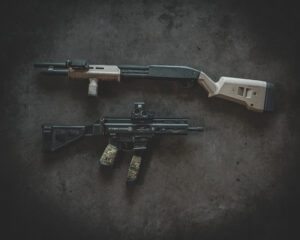 Mossberg 590 - Grand Power Stribog SP9A3G