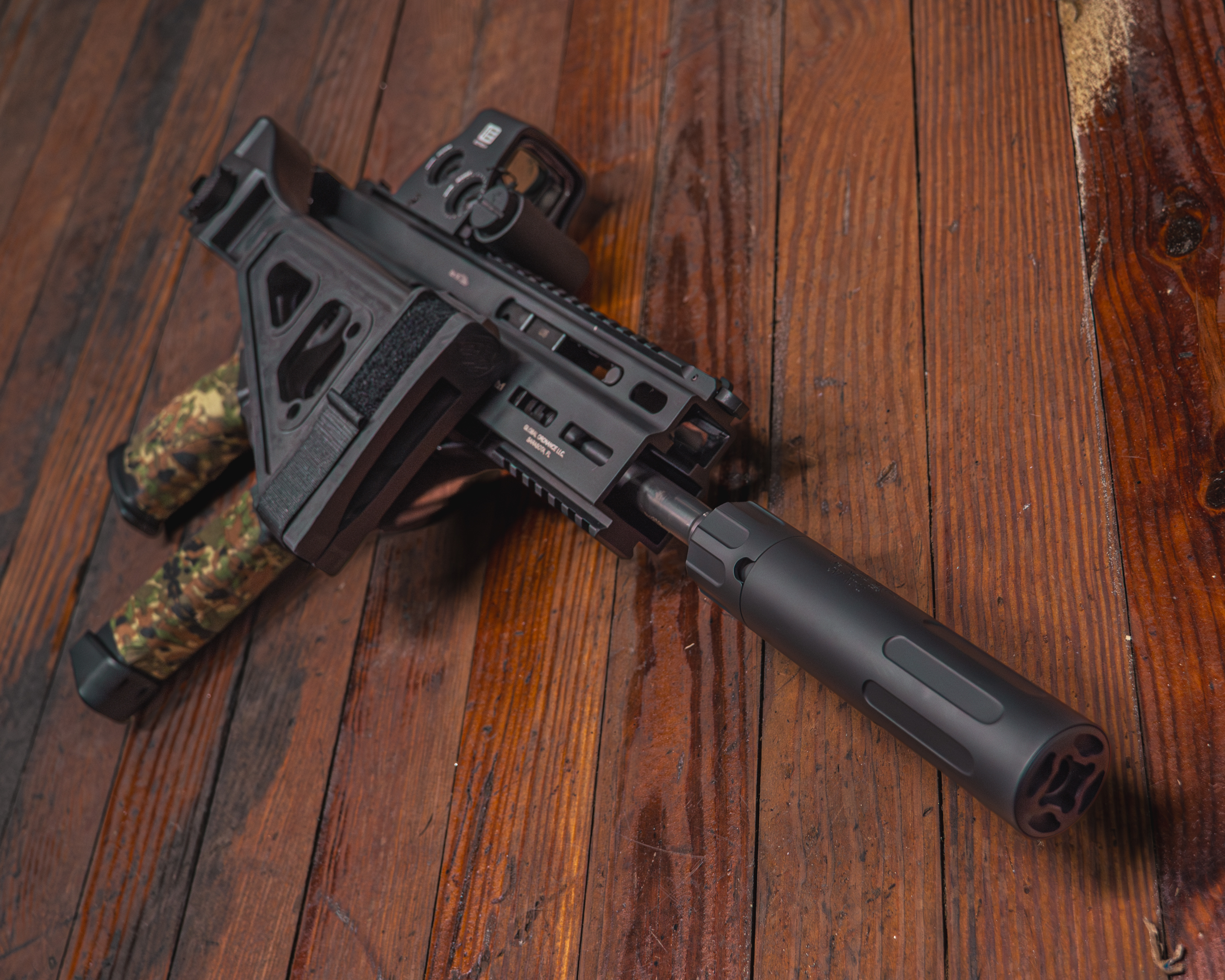 Stribog SP9A3G - Dragoon Mini 9 QD - Folded Brace